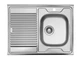 Кухонна мийка накладна UKINOX CTM 800 600 GT 5C R матова - зображення 1