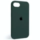 Чехол Fiji Silicone Case для Apple iPhone 16e бампер накладка Soft Touch с микрофиброй Midnight Green - изображение 1