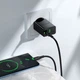 Сетевое зарядное устройство Hoco CS94A PD20W / 3A USB+Type-C быстрая зарядка / LED-индикатор + кабель Type-C-Type-C 60W Black - изображение 5