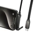 Кабель Hoco U150 Type-C - Type-C PD60W (3A) 1.2м нейлоновый для быстрой зарядки с боковым штекером и подставкой Black - изображение 2