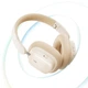 Бездротові Bluetooth навушники Baseus Bowie H1i Noise - Cancellation Wireless Headphones |портативна стерео гарнітура, Bluetooth 5.3, AUX, Type-C, до 100 годин відтворення, 600 мАг, вбудований мікрофон, шумозаглушення| Бежевий - зображення 3
