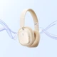Бездротові Bluetooth навушники Baseus Bowie H1i Noise - Cancellation Wireless Headphones |портативна стерео гарнітура, Bluetooth 5.3, AUX, Type-C, до 100 годин відтворення, 600 мАг, вбудований мікрофон, шумозаглушення| Бежевий - зображення 4