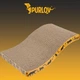 Кутова кігтеточка для котів Purlov 23.5х43х7 см з гофрокартону та м’ячиком для гри - зображення 4