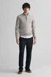 Чоловіча сіра вовняна кофта SUPERFINE LAMBSWOOL HALF ZIP Gant L 87213 - изображение 2