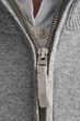 Чоловіча сіра вовняна кофта SUPERFINE LAMBSWOOL HALF ZIP Gant L 87213 - изображение 5