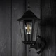 Настінний світильник латерна E27 up-light чорний IP44 / фасадна лампа ретро / вуличний світильник 230V для тераси та входу - зображення 8