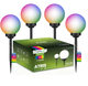 Набор садовых RGB светильников на солнечной батарее 4 шт разноцветное свечение / LED шары для сада Ø15 см - изображение 3