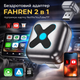 Беспроводной адаптер CarPlay и Android Auto 2в1 FAHREN: Wi-Fi 5.8GHz, Чип A9, Алюминиевый корпус, USB-A/C (Silver) - изображение 1