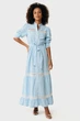 Жіноча блакитна сукня у смужку Striped lace dress Mexx 34 MF006301151W - изображение 1