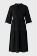 Жіноча чорна сукня Linen eyehole embroidery dress Mexx 40 MF006302251W - изображение 4