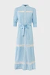 Жіноча блакитна сукня у смужку Striped lace dress Mexx 34 MF006301151W - изображение 4