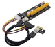 Райзер адаптер с питанием 4 пина Moleх интерфейсом подключения USB PCI-E 1x to 16x версия 006 длина 60 см (483345-Prob) Черный - изображение 1