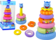 Пірамідка LEAN Toys Різнокольорові обручі 13480 (5905323217201) - зображення 4