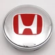 Колпачок заглушка ступицы колеса Honda 60 мм хром хром+красный - изображение 2