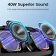 Беспроводная портативная Bluetooth-колонка Sounarc R1 с RGB-подсветкой и влагозащитой IPX6 |BT5.3, AUX/TF, 40 Вт, TWS, 4000mAh, 16h Max| Черный - изображение 4