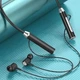 Беспроводные Bluetooth наушники WUW R169 Sport |портативная стерео гарнитура на шею, Bluetooth 5.0, до 7 часов воспроизведения, 130 мАч, встроенный микрофон, быстрая зарядка| Черный - изображение 2