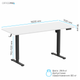Стол с электрорегулировкой высоты OfficePro ODE1670WB White/Black - изображение 7