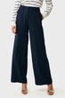 Жіночі темно-сині лляні брюки Wide leg linen pants Mexx 36 MF007000151W - изображение 1