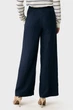 Жіночі темно-сині лляні брюки Wide leg linen pants Mexx 36 MF007000151W - изображение 3