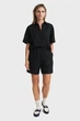 Жіночі чорні лляні шорти REL LINEN BLEND PULL ON SHORTS Gant 40 4020116 - изображение 2