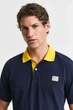 Чоловіче темно-синє поло CONTRAST SS POLO Gant M 2014023 - изображение 4