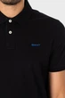 Чоловіче чорне поло REG CONTRAST PIQUE SS RUGGER Gant S 2062026 - изображение 4