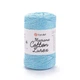 Шнур плетений з люрексом YarnArt macrame cotton Lurex 2мм м'ятний люрекс срібло №738 - изображение 1