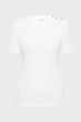 Жіноча біла футболка BUTTON T-SHIRT Gant S 4204219 - изображение 1