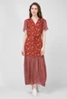 Жіноча бордова сукня з візерунком MIX PRINT Gant 36 4503084 - изображение 1
