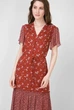 Жіноча бордова сукня з візерунком MIX PRINT Gant 34 4503084 - изображение 2
