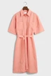 Жіноча коралова лляна сукня Gant 34 4503319 - изображение 6