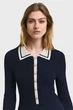Жіноча темно-синя сукня CONTRAST RIBBED KNITTED DRESS Gant S 4502080 - изображение 4