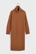 Жіноча коричнева вовняна сукня HERRINGBONE DETAIL ROLLNECK DRESS Gant XS 4502078 - изображение 7