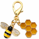 Брелок с карабином «Bee Yourself» Пчела, металлический, декоративная подвеска для ключей и сумки - изображение 1