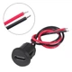 Разъем гнездо питания Type-C, 5шт, с проводом 2pin 24AWG 10см - изображение 1