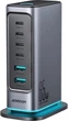 Настільний зарядний пристрій JOYROOM JR-TCM02 GaN 65 Вт EU 4 x USB-C + 2 x USB-A Black-Grey - зображення 1