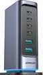 Настільний зарядний пристрій JOYROOM JR-TCM02 GaN 65 Вт EU 4 x USB-C + 2 x USB-A Black-Grey - зображення 5