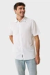 Чоловіча біла лляна сорочка BRANDON Basic linen shirt short sleeve Mexx XL MF007200251M - изображение 1