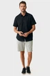 Чоловіча чорна лляна сорочка BRANDON Basic linen shirt short sleeve Mexx XL MF007200251M - изображение 2