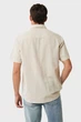 Чоловіча бежева лляна сорочка BRANDON Basic linen shirt short sleeve Mexx XL MF007200251M - зображення 2