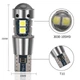 Світлодіодна автолампа T10 W5W LED 3030 SMD, 12V, CANBUS, з лінзою, біле світло - зображення 2