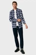 Чоловіча темно-синя картата сорочка Long sleeve Mexx M MF007202343M - изображение 2