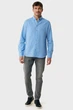 Чоловіча блакитна лляна сорочка CALEB Basic linen shirt Mexx M MF007200151M - изображение 2