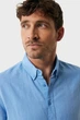 Чоловіча блакитна лляна сорочка CALEB Basic linen shirt Mexx M MF007200151M - изображение 4