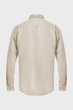 Чоловіча бежева лляна сорочка CALEB Basic linen shirt Mexx M MF007200151M - изображение 6