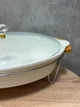 Керамическая овальная форма для запекания с стеклянной крышкой и подставкой, сервировочное блюдо для горячих блюд 3л. (3372) - изображение 4