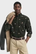 Чоловіча темно-зелена сорочка з візерунком EMBROIDERED Gant M 3250232 - изображение 4