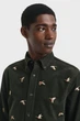 Чоловіча темно-зелена сорочка з візерунком EMBROIDERED Gant M 3250232 - изображение 5