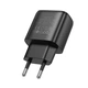 Зарядний блок живлення 2xUSB HOCO C141A Smart 5 V 2.1 A чорний - изображение 4
