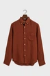 Чоловіча коричнева лляна сорочка REG GMNT DYED LINEN Gant XL 3240120 - изображение 7